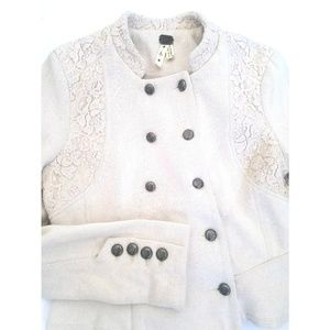 NWT Free People Victorian Lace Overlay Jacket